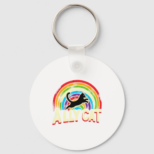 Ally Cat Lgbt Pride Cat  Sleutelhanger (Voorkant)