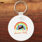 Ally Cat Lgbt Pride Cat  Sleutelhanger (Voorkant)