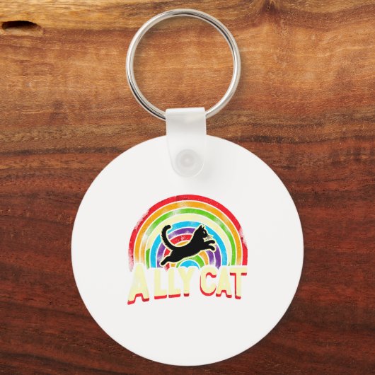Ally Cat Lgbt Pride Cat  Sleutelhanger (Voorkant)