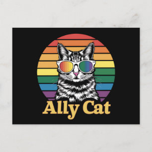 Ally Cat LGBT Regenboog Vlag LGBTQ Gift Briefkaart