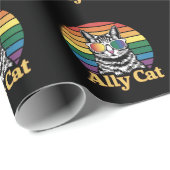 Ally Cat LGBT Regenboog Vlag LGBTQ Gift Cadeaupapier (Rol Hoek)