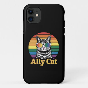 Ally Cat LGBT Regenboog Vlag LGBTQ Gift Case-Mate iPhone Case