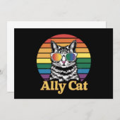 Ally Cat LGBT Regenboog Vlag LGBTQ Gift Kaart (Voorkant / Achterkant)