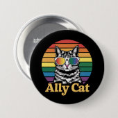 Ally Cat LGBT Regenboog Vlag LGBTQ Gift Ronde Button 7,6 Cm (Voorkant /achterkant)