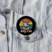 Ally Cat LGBT Regenboog Vlag LGBTQ Gift Ronde Button 7,6 Cm (In situ)