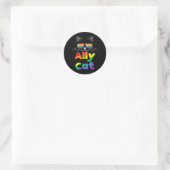 Ally Cat Pride Month Straight Ally Gay LGBTQ LGBT Ronde Sticker (Tas)