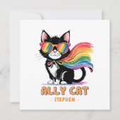 Ally Cat – Rainbow Cat LGBTQ Pride (Voorkant)