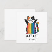 Ally Cat – Rainbow Cat LGBTQ Pride (2) (Voorkant / Achterkant)