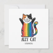 Ally Cat – Rainbow Cat LGBTQ Pride (2) (Voorkant)