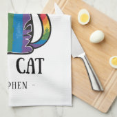 Ally Cat – Rainbow Cat LGBTQ Pride (2) Theedoek (Quarter Fold)