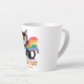 Ally Cat – Rainbow Cat LGBTQ Pride Latte Mok (Rechterhoek)