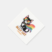 Ally Cat – Rainbow Cat LGBTQ Pride Servet (Hoek)