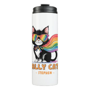 Ally Cat – Rainbow Cat LGBTQ Pride Thermosbeker