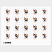 Ally Cat – Rainbow Cat LGBTQ Pride Vierkante Sticker (Vel)