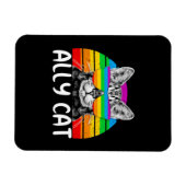Ally Cat Rainbow Sunbril LGBT Gay Pride Magneet (Horizontaal)