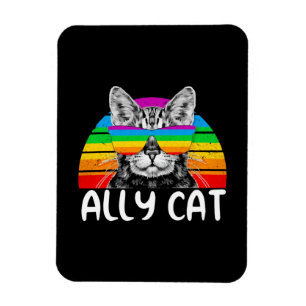 Ally Cat Rainbow Sunbril LGBT Gay Pride Magneet
