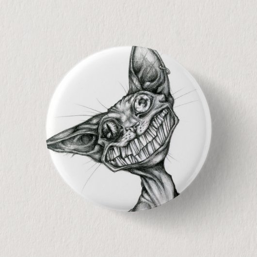 Ally CAt Ronde Button 3,2 Cm (Voorkant)