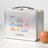 Ally Cat – Schattigee kleurrijke Cat LGBTQ Pride (In situ)