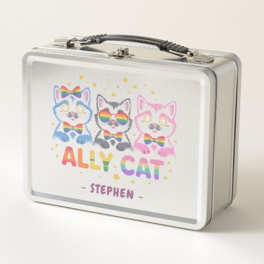 Ally Cat – Schattigee kleurrijke Cat LGBTQ Pride (Voorkant)