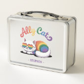 Ally Cat – Schattigee Witte Kat LGBTQ Pride (2) (Achterkant)