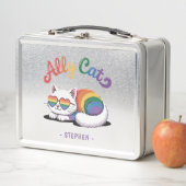 Ally Cat – Schattigee Witte Kat LGBTQ Pride (2) (In situ)
