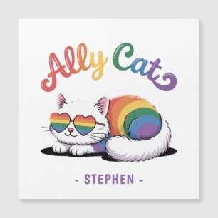 Ally Cat – Schattigee Witte Kat LGBTQ Pride (2)