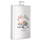 Ally Cat – Schattigee Witte Kat LGBTQ Pride (2) Flacon (Rechts)