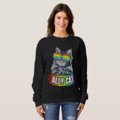 Ally Cat Straight LGBT Supporter Gay Pride Ally Ra Trui (Voorkant volledig)