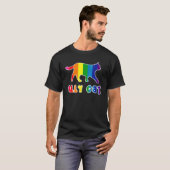 Ally Cat Sunglasses Gay LGBT Pride Month Graphic P T-shirt (Voorkant volledig)