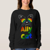 Ally Cat Transgender Trans Pride Stuff Flag Transs Trui (Voorkant)
