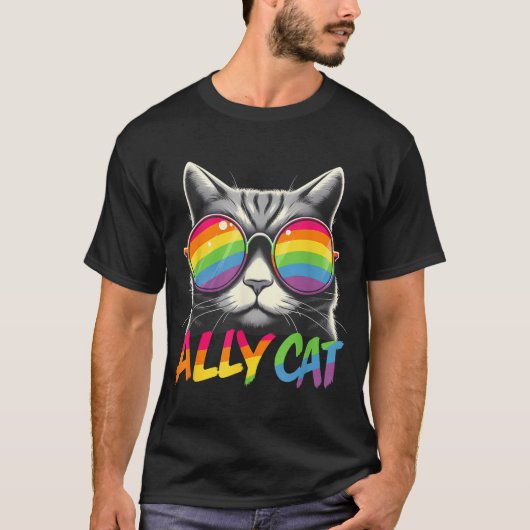 Ally Cat Transgender trots T-shirt (Voorkant)