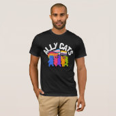 Ally Cats LGBT Equality Support T-shirt (Voorkant volledig)