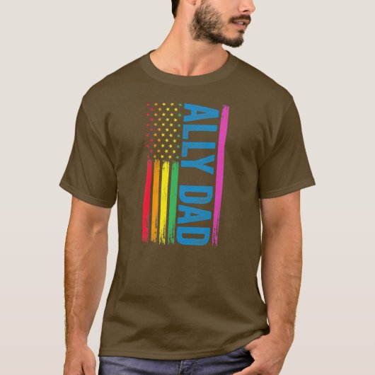 Ally Dad Ally LGBTQ T-shirt (Voorkant)