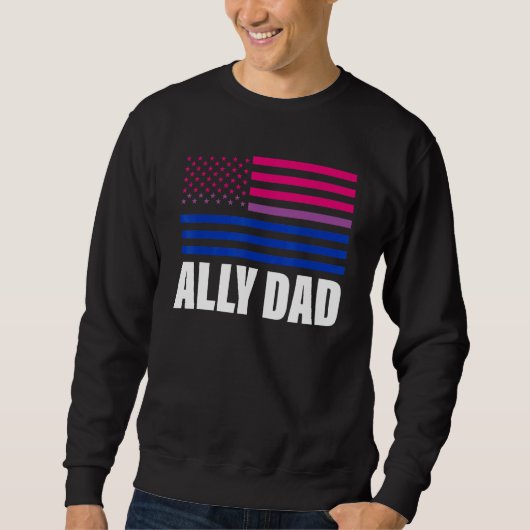 Ally Dad Bisexual Flag Lgbt Gay Pride Trui (Voorkant)