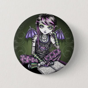 Ally Emo Tattoo Pink Pset Fairy Ronde Button 5,7 Cm