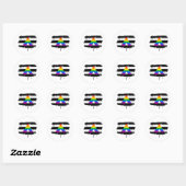 ALLY FLAG DRIPPING RONDE STICKER (Vel)