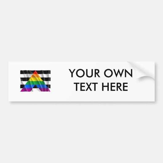 ALLY FLAG FLYING -.png Bumpersticker (Voorkant)