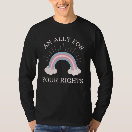 Ally For Transgender Rights Rainbow Transgender Co T-shirt (Voorkant)
