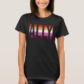 Ally Gay Pride Month LGBT Lesbian Flag Equal Right T-shirt (Voorkant)