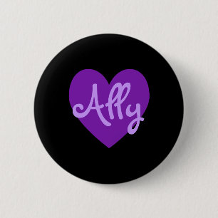 Ally in Paars Ronde Button 5,7 Cm