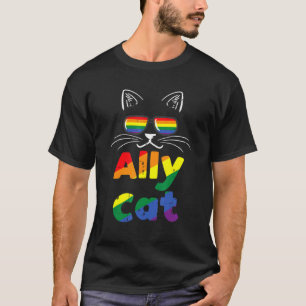Ally Kat Pride Maand Rechtgeaarde Bondgenoot Homos T-shirt