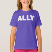 Ally LGBT Straight Allies Spirit Day White Paars T-shirt (Voorkant)