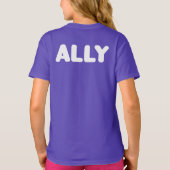 Ally LGBT Straight Allies Spirit Day White Paars T-shirt (Achterkant)