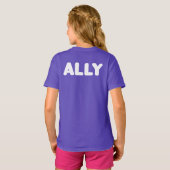 Ally LGBT Straight Allies Spirit Day White Paars T-shirt (Achterkant volledig)