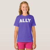 Ally LGBT Straight Allies Spirit Day White Paars T-shirt (Voorkant volledig)