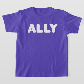Ally LGBT Straight Allies Spirit Day White Paars T-shirt