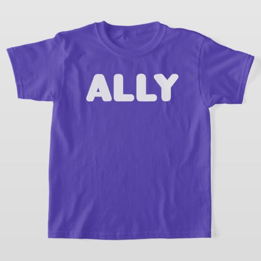 Ally LGBT Straight Allies Spirit Day White Paars T-shirt (Laagn)