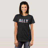 Ally Lgbtq Trans Pride Support Transgender Flag T-shirt (Voorkant volledig)