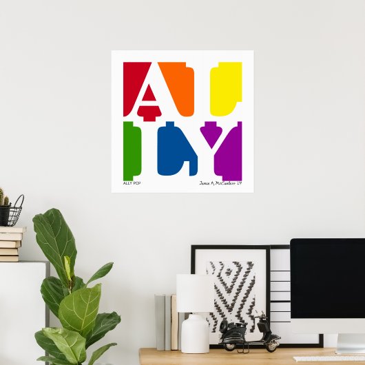 ALLY Pop Poster (White) (Thuiskantoor)