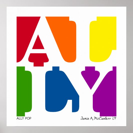 ALLY Pop Poster (White) (Voorkant)